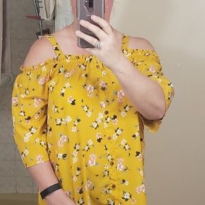 New Glory 1X Cold Shoulder blouse